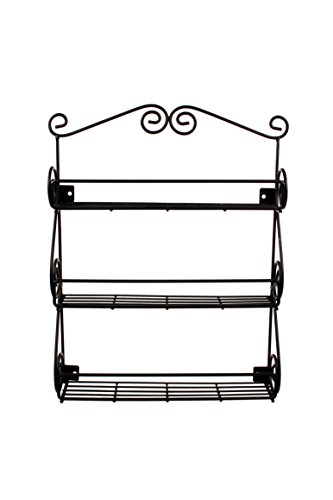 Spectrum Diversified Scroll Spice Wall Mount Rack, Black #TOP1