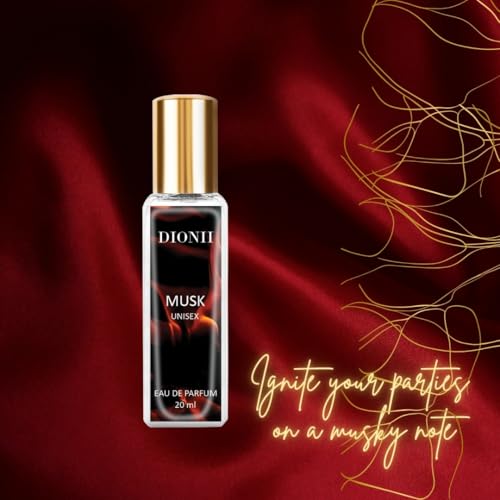 Image of Dionii MUSK Unisex Eau De Parfum Perfume | Long Lasting Musk Fragrance With Carnation & Pepper, 20 ML