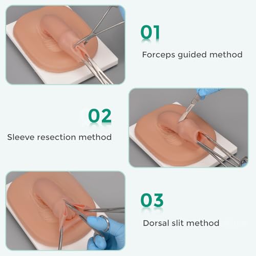 Image of Adult Male Circumcision Trainer Kit for Medical Students, Circumcision Simulator Set with Circumcision Tools for Practice Training-Medium