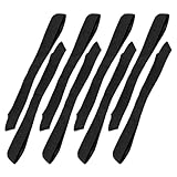 DXNQ 8 PCS Soft Loop Tie Down Straps, 1800 Lbs Load Capacity & 4800 Lbs Breaking Strength Tie Down Loops, Anti-Scratch Car Cargo Fixing Auxiliary Straps for ATV Motorcycles Dirt Bikes (Black)