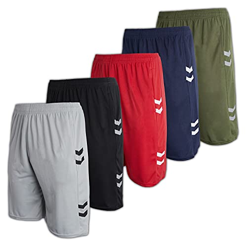 Real Essentials Men's Mesh Athletic Shorts 5-Pack #TOP4