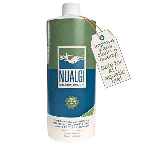 Nualgi Beneficial Bacteria, 16.9 oz Enzyme Bacteria for Freshwater & Organic Ponds, Starter Bacteria...