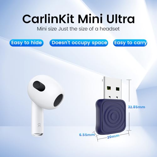 Carlinkit Mini Ultra CarPlay Wireless Adapter for iPhone, Wireless Android Auto Adapter, Converts Wired to Wireless CarPlay and Android Auto, Plug-and-Play Setup,Compatible with Cars from 2016+ - Image 6