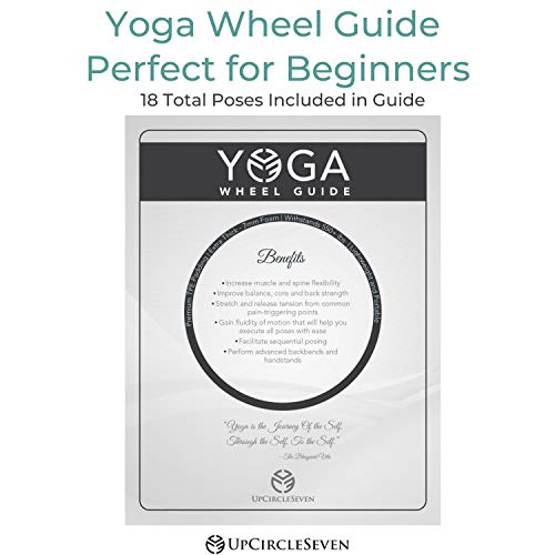 UpCircleSeven Yoga Wheel - [Pro Series] Strongest & Most Comfortable Yoga Prop Wheel - Perfect for Back Pain Stretching & Backbends, 12 x 5 in (Grey/Pink) - Thumbnail 4