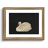 VIYYIEA Gold Framed Wall Art Canvas Print Home Decor Wall Decorations Grace Swan Art Painting Pictures Rustic Bathroom Wall Decor Farmhouse Wall Decor for Living Room Bedroom Office Decor 16x20in
