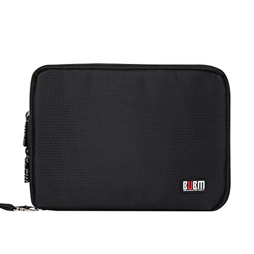 Bubm Double Layer Electronics Organizer/Travel Gadget Bag For Cables,Memory Cards,Flash Hard Drive And More,Fit For Ipad Or Tablet(Up To 9.7")--Large, Black #TOP7