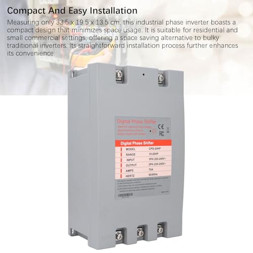 Convertidor de fase, cambio de fase industrial digital para motores de CA, ultra eficiente energéticamente, fácil instalación para varias aplicaciones