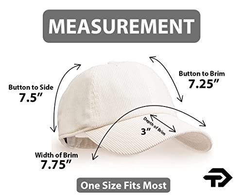 Plaid Suede Women's Men's Corduroy Casual Everyday Baseball Cap With Adjustable Straps Stylish Vintage Baseball Cap Sun Visor For Everyday Wear(Off White) #TOP3