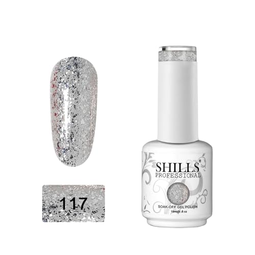 Image of SHILLS PROFESSIONAL Uv /Led Soak Off Gel Finish Polish Color Shade 117, 15 Milliliters