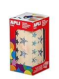 Fabriqué en Espagne Apli Kids 11635 Rouleau de 2360 gommettes étoiles argent holographique