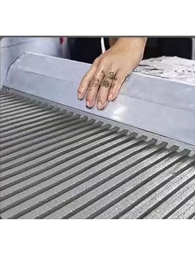 Cazzuola dentata in acciaio inossidabile for impieghi gravosi - Strumento professionale for la posa di piastrelle for pavimenti e pareti, for stucco, malta, intonaco(Square 600x110mm)