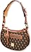 Dooney & Bourke Women's Classic Jacquard Print Round Crescent Hobo Bag Purse, (Tmoro Brown)