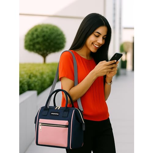 Image of MAMMA Diaper Bag for mothers for travel | Small Baby Bag for mother Travel, 3 ways carry | Mini Diaper Bags for Mom for Travel, Waterproof Baby Diaper Bag for mother carry with 9 months warranty