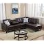 Brown,leather,facing Right Chaise