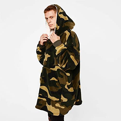 Dreamscene Camo Plush Hoodie Blanket Sherpa Throw