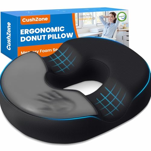 CushZone Donut Pillow for Postpartum Pregnancy - Large Ergonomic Chair