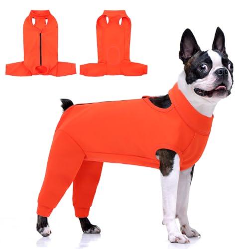 KOESON Dog Recovery Suit Hind Leg, Recovery Sleeve for Female Male Dogs, Pet Leg Sleeve to Stop Licking, Pet Rear Leg Wound Cover, Dog Spay Onesie for Wound Heal Care by KOESON - Used condition - US$17.19