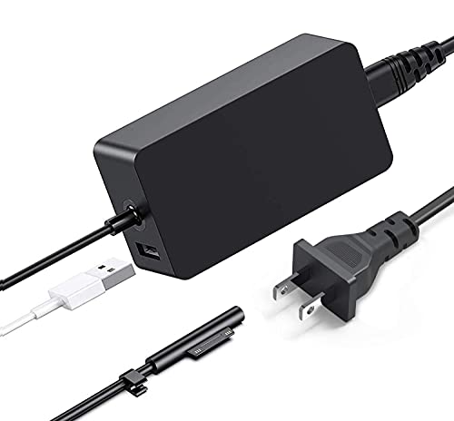 Surface Pro Charger,15V 4A 65W Surface Charger for Microsoft Surface Pro 3/Pro 4/Pro 5/Pro 6, Surface Laptop/Tablet, Surface Go, Surface Book 1/2, Works with 65W&44W&36W&24W