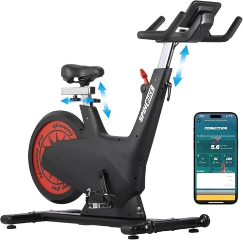 Image of 30 LBS Magnetic Indoor Cycling Bike,Stationary Bikes with 9-Level Handlebar Adjustment and 14-Level Seat Height,LCD Monitor for Home Cardio,Home Workouts and Gym