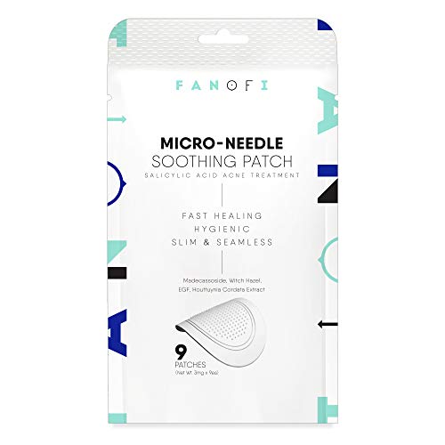 [FANOFI] Micro-needle Acne Soothing Patch Pimple Blemish Treatment, Fast Healing Zit Stickers, Salicylic Acid Acne Treatment (9 Patches in 1 Pack)