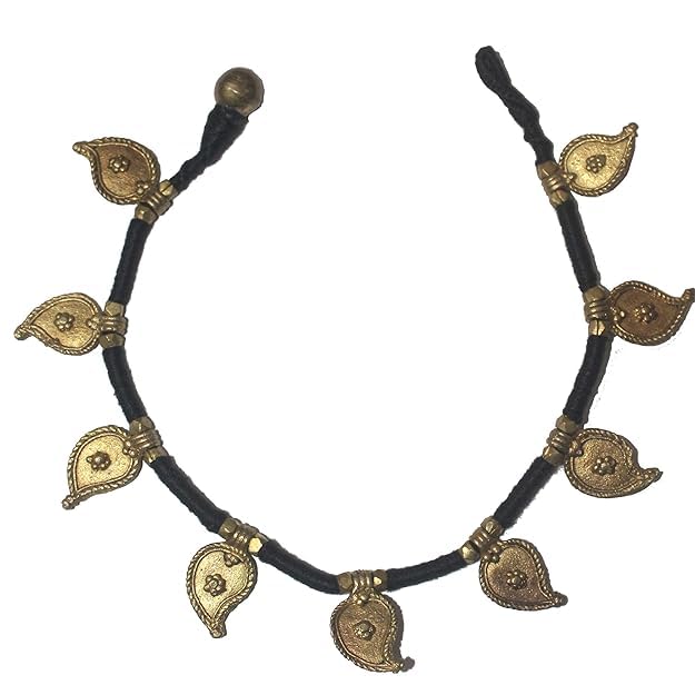 Anwesha Arts Exclusive Fashion Accessories - Traditional Ethnic Brass Beads Payal/Anklets (Handmade) For Women/Girls AACP-001-picture-10