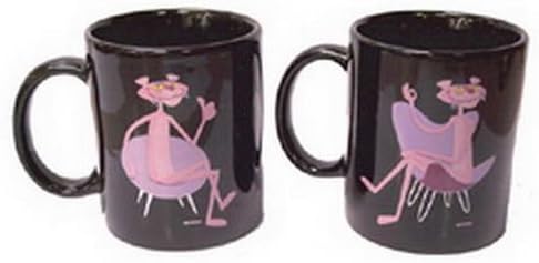 New Officially Licensed Pink Panther Pink Expression Coffee Mug Set