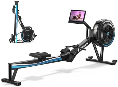 MERACH Rowing Machines for Home, Adjustable Air Resistance Profes...