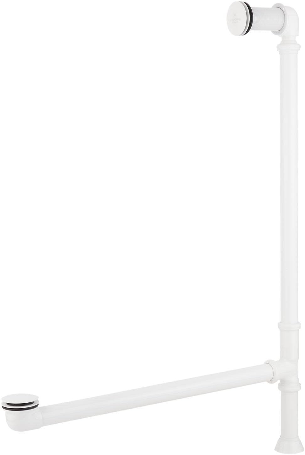 Signature Hardware 474326 Rosalind 69" Acrylic Soaking Pedestal Freestanding Tub with Integrated Drain and Overflow and Tap Deck