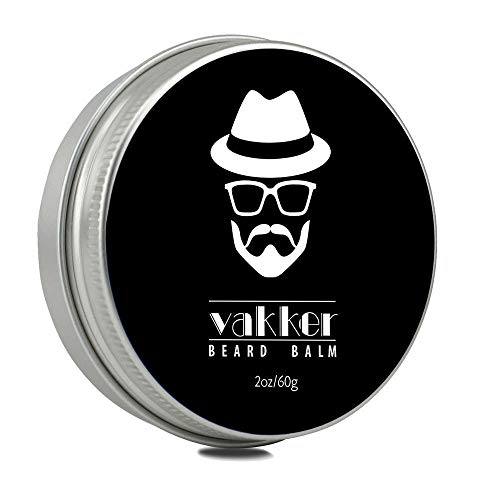 VAKKER Conditioning Natural Beard Balm - Balm For Beard Growth, Argan Oil promotes shine and thickness, Also Composed Of Natural Oils, 2 Oz.