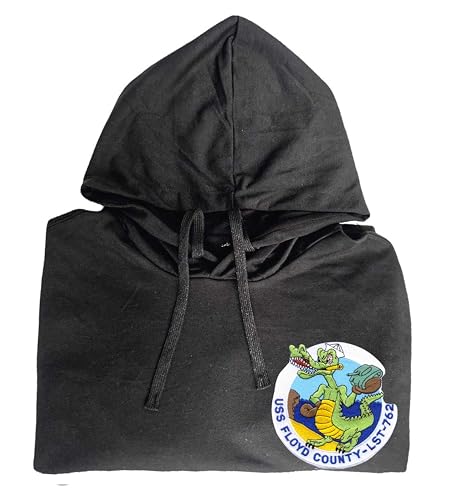 Lst 762 uss floyd county tank landing ship insignia embroidered shirt Black