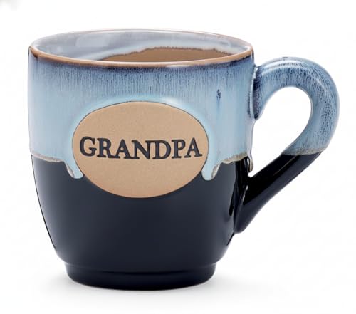 burton + BURTON Grandpa Porcelain 16 Oz Coffee Mug with Gift Box - Best Grandpa Ever Gift for Father's Day, Birthday, or Retirement - Microwave & Dishwasher Safe