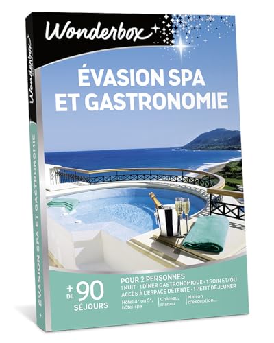 Wonderbox - Évasion Spa Et Gastronomie - Coffret Cadeau - Idée Cadeau Séjours