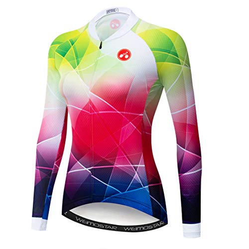 Image of Cycling Long Sleeve Jersey Women's Mountain Bike Jersey Shirts Road Bicycle Clothing MTB Tops red Purple Size XL