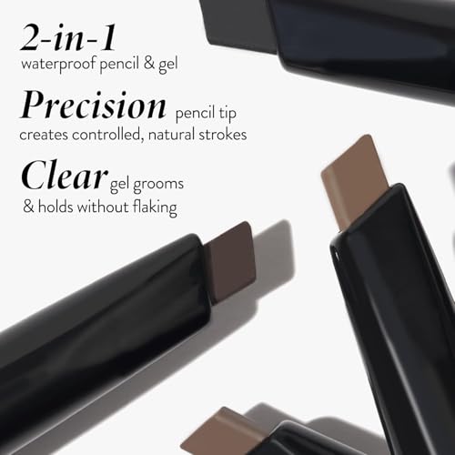 LAURA GELLER NEW YORK Sculpt-n-Stay 2-in-1 Waterproof Eyebrow Pencil & Brow Gel – Taupe – Fills Sparse Brows, Defines & Sets – Smudge-Proof, Long-Lasting, Natural Finish - Image 3