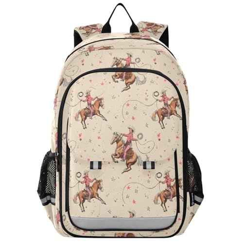 Sac à dos ordinateur portable enfants motif cowboy avec dos matelassé ergonomique
