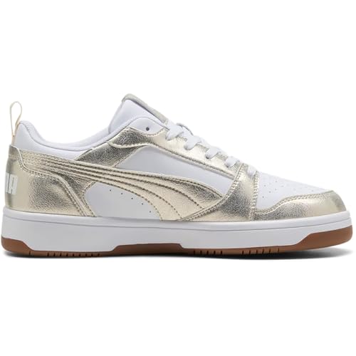 Puma Rebound v6 Low Metallic baskets basses blanc et or pour adulte