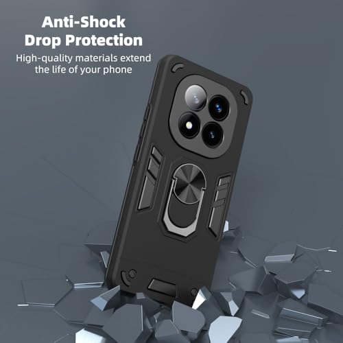 Image of NDCOM for Redmi Note 14 Pro Plus Back Cover | Premium Protective Redmi Note 14 Pro Plus 5G Back Cover | Shockproof Ring Holder Case