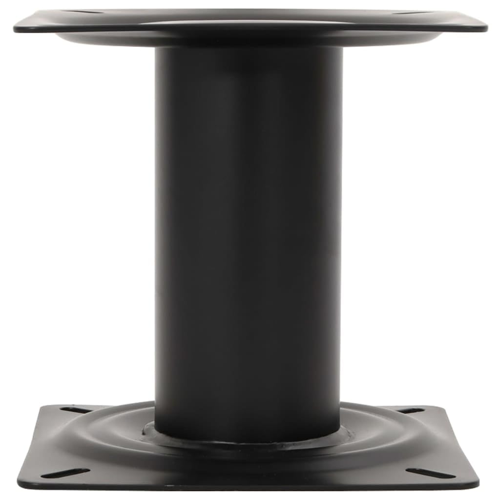 Piédestal de siège de bateau noir 18 cm acier