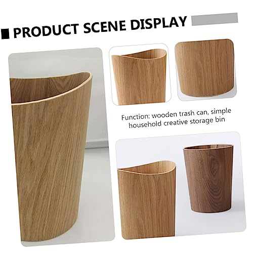 Caneca de basura estilo nórdico PRETYZOOM rectangular miniatura 2