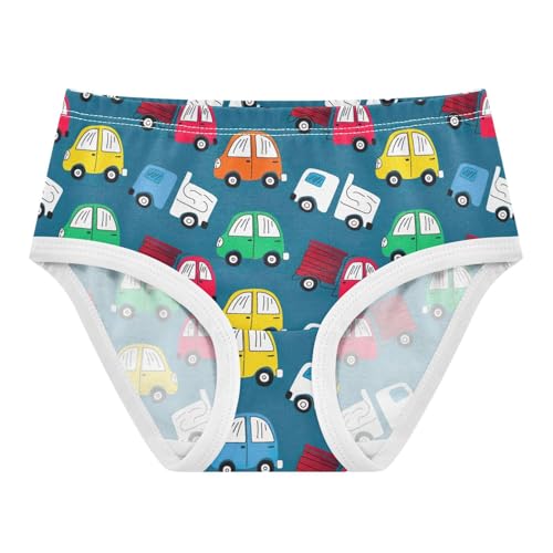 Joisal Cute Cars Trucks Blue Little Girl Panties Girls Underwear Toddlers Cotton Artistic Briefs Girls Undies 2t