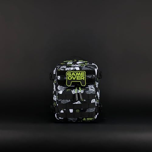 Image of WOLFpak 9L Mini Tactical Backpack (Game Over) | Compact, Small Everyday Carry Bag for Gym, School, Travel | Durable, Water-Resistant Daypack with Molle System and Patch Panel