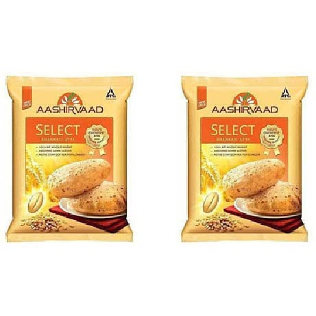 Pack Of 2 - Aashirvaad Select Superior Sharbati Whole Wheat Atta - 4 Lb