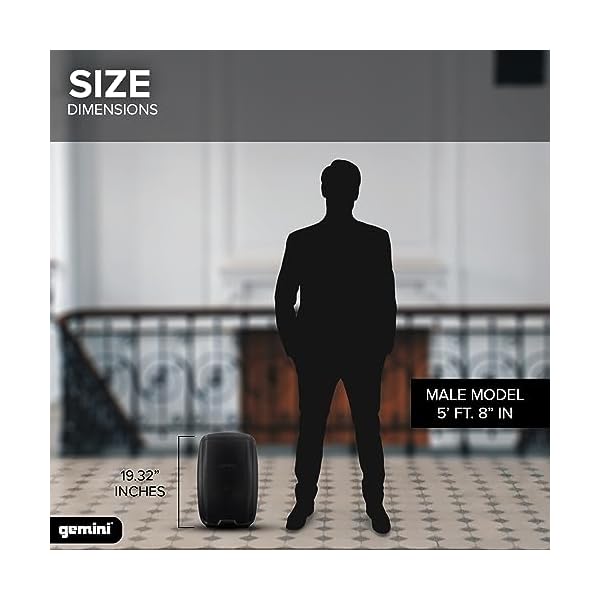 Gemini Sound AS-2110P - Professional 1000 Watt Active 10” Loudspeaker with High-Temperature Voice Coil, Piezo High-Frequency Compression Driver, and Class D Amplification for DJs and Musicians - Image 3