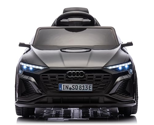 Macchina Elettrica per Bambini Audi SQ8 etron Telecomandata Auto Elettrica 12V Full Optional con Cintura di Sicurezza a 5 Punti Porte Apribili Nero