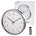 Price comparison product image DCF Java Radio-Controlled Wall Clock, Ø 35 cm, silver