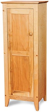 Single Door Cabinet with Flat Panel Wooden Doors