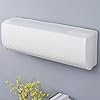 Morbuy Cubierta de Aire Acondicionado Antipolvo Jacquard de Color Sólido, Funda Protectora de Unidades de Pared Protector de Aire Acondicionado para Interiores (Blanco,1 Pieza)