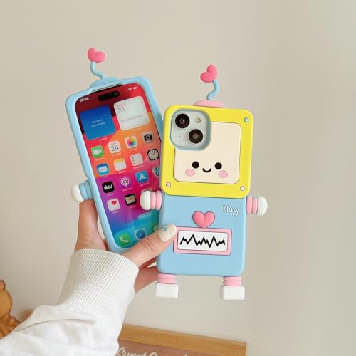 Coque silicone souple iPhone 17 Pro Max robot évite les rayures de l'appareil photo - 6