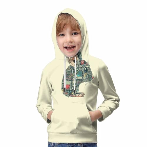 Pull à capuche animal 3D hamster pour enfant de 11 à 13 ans - 5