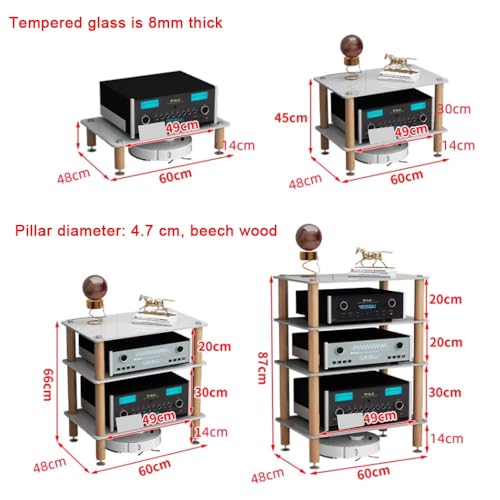 Meuble de rangement stéréo à 3 niveaux pour éliminer les vibrations audio